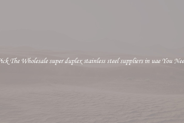 Pick The Wholesale super duplex stainless steel suppliers in uae You Need