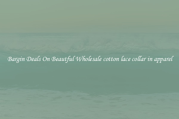 Bargin Deals On Beautful Wholesale cotton lace collar in apparel