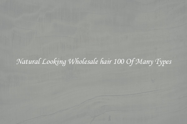 Natural Looking Wholesale hair 100 Of Many Types