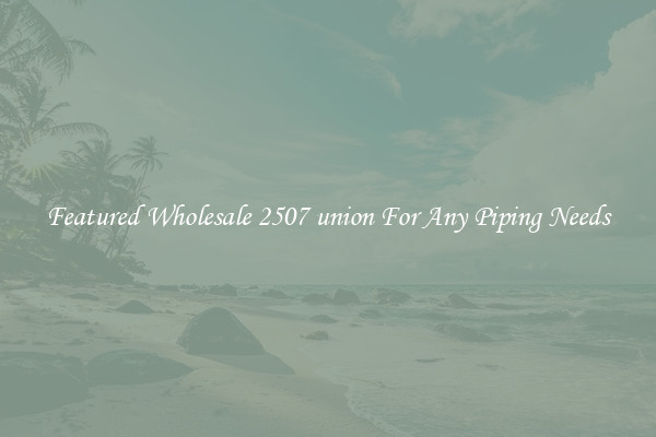 Featured Wholesale 2507 union For Any Piping Needs
