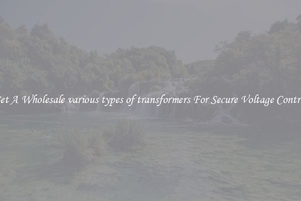 Get A Wholesale various types of transformers For Secure Voltage Control
