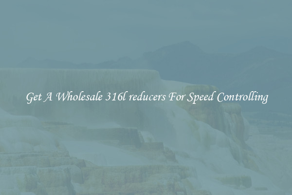 Get A Wholesale 316l reducers For Speed Controlling