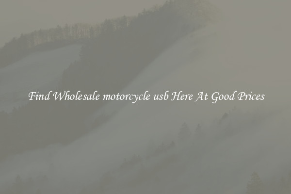 Find Wholesale motorcycle usb Here At Good Prices
